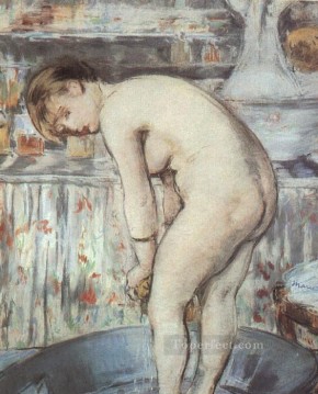 Mujer en una bañera desnuda Impresionismo Edouard Manet Pinturas al óleo